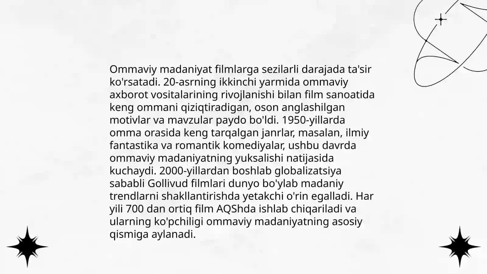 Kino va ommaviy madaniyatning rivojlanishi 4