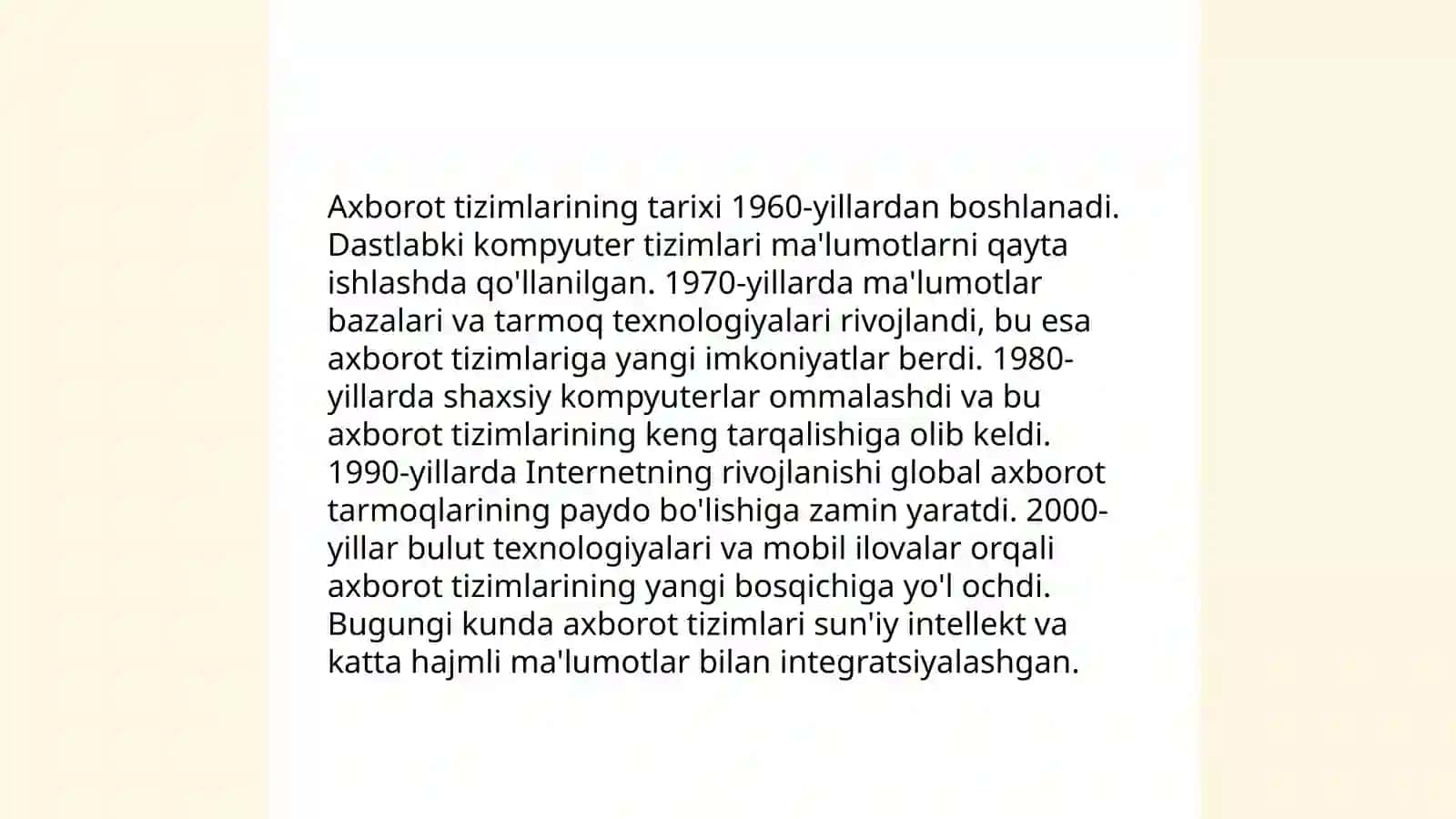 Axborot tizimining tushinchasi 4