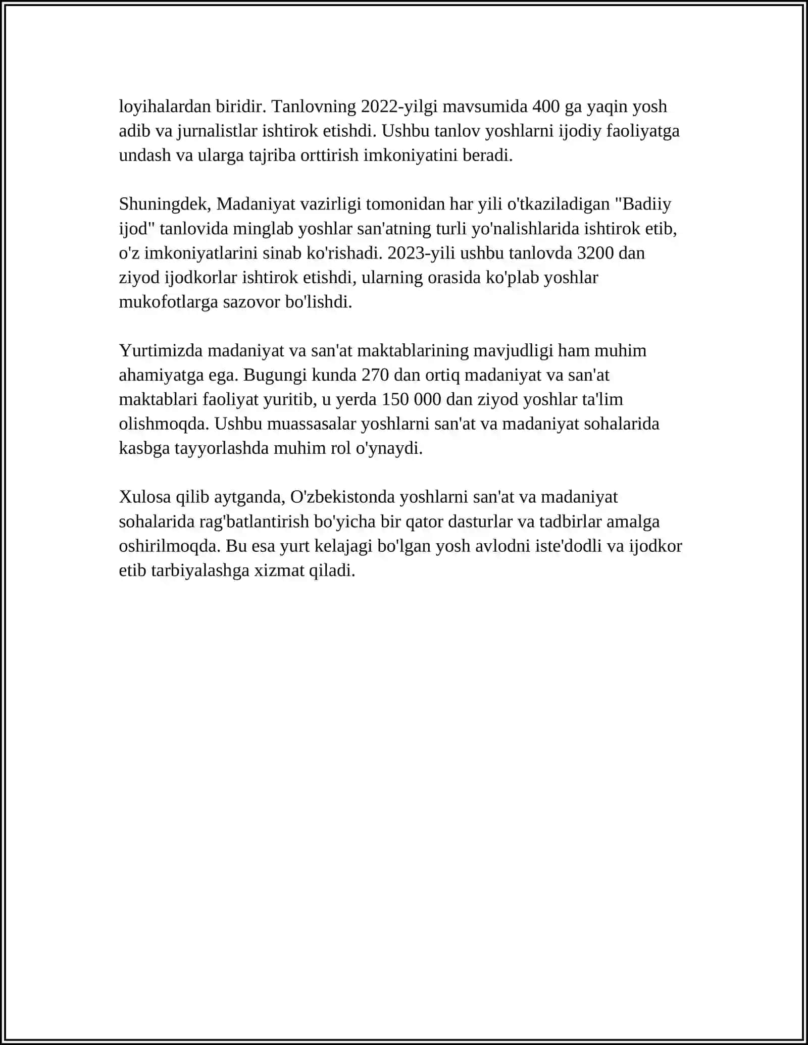 O‘ZBEKISTON RESPUBLIKASI PREZIDENTI TOMONIDAN ILGARI SURILGAN BESHTA MUHIM TASHABBUS VA UNING AMALGA TATBIQ ETILISHI 4