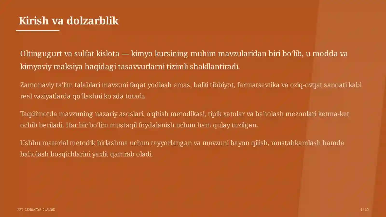 Oltingugurt va sulfat kislota (9-sinf) 4