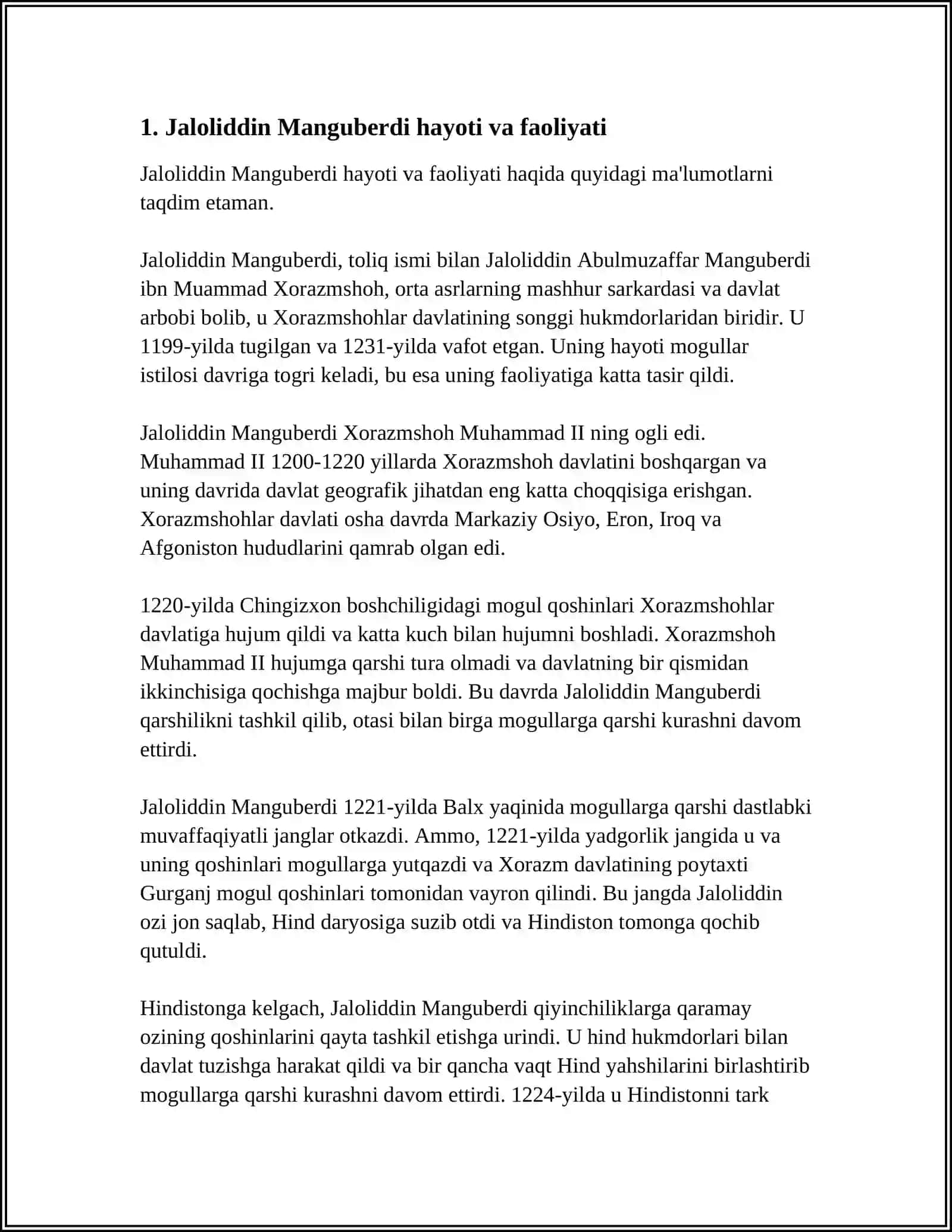 JALOLIDDIN MANGUBERDI VATAN HIMOYACHISI 4