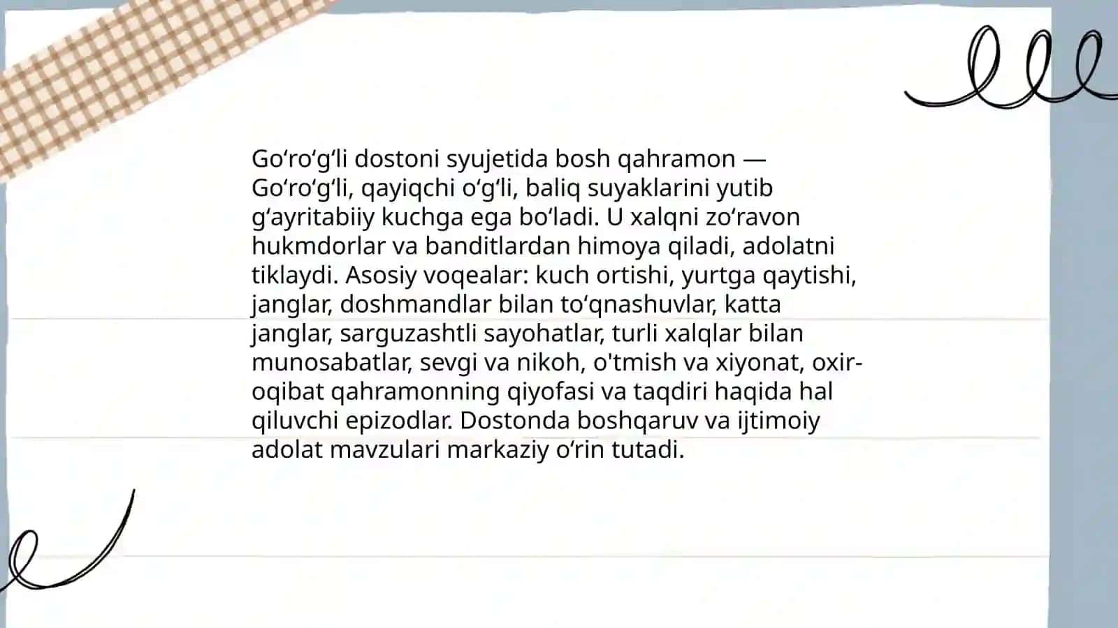 Goʻroʻgʻli dostoni 4