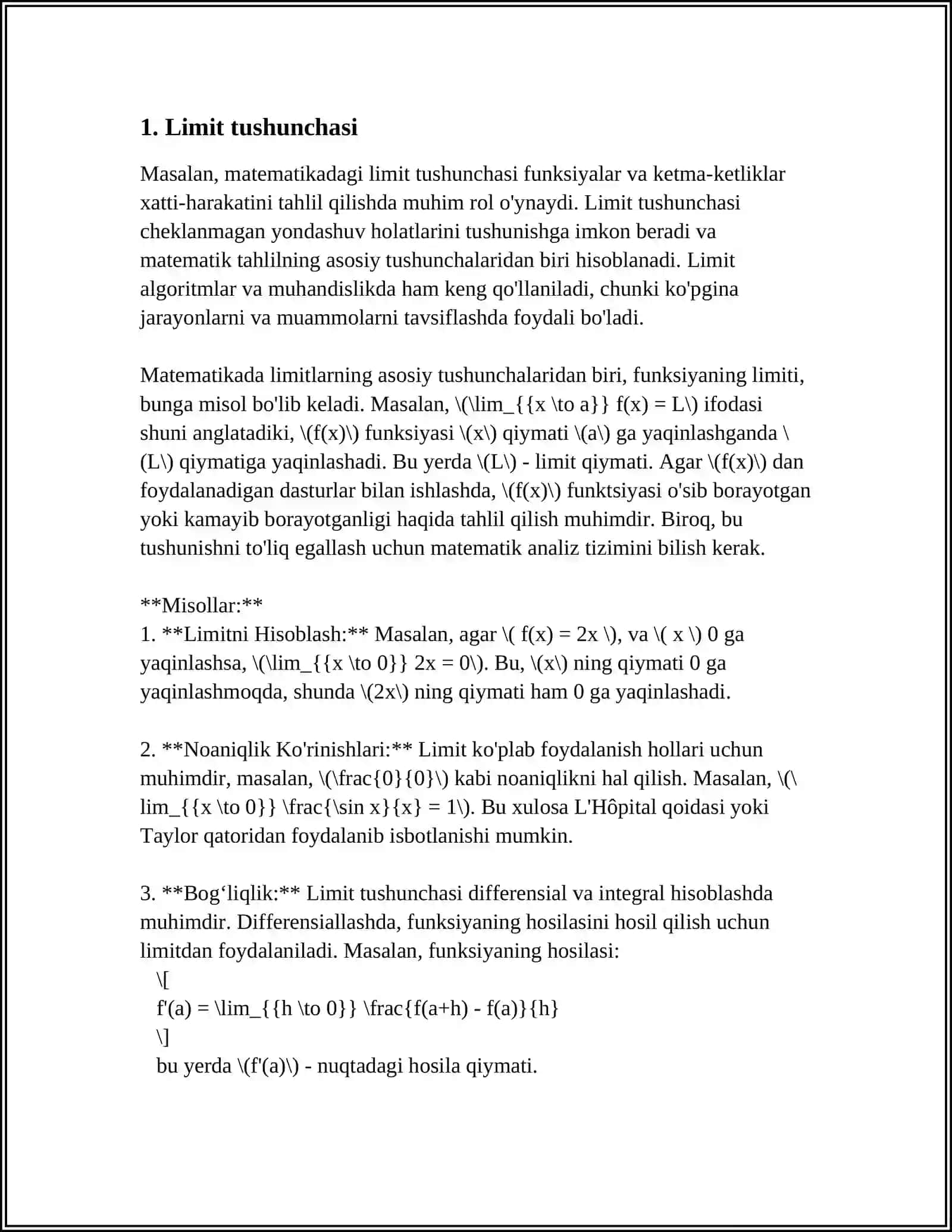 LIMITLAR 4