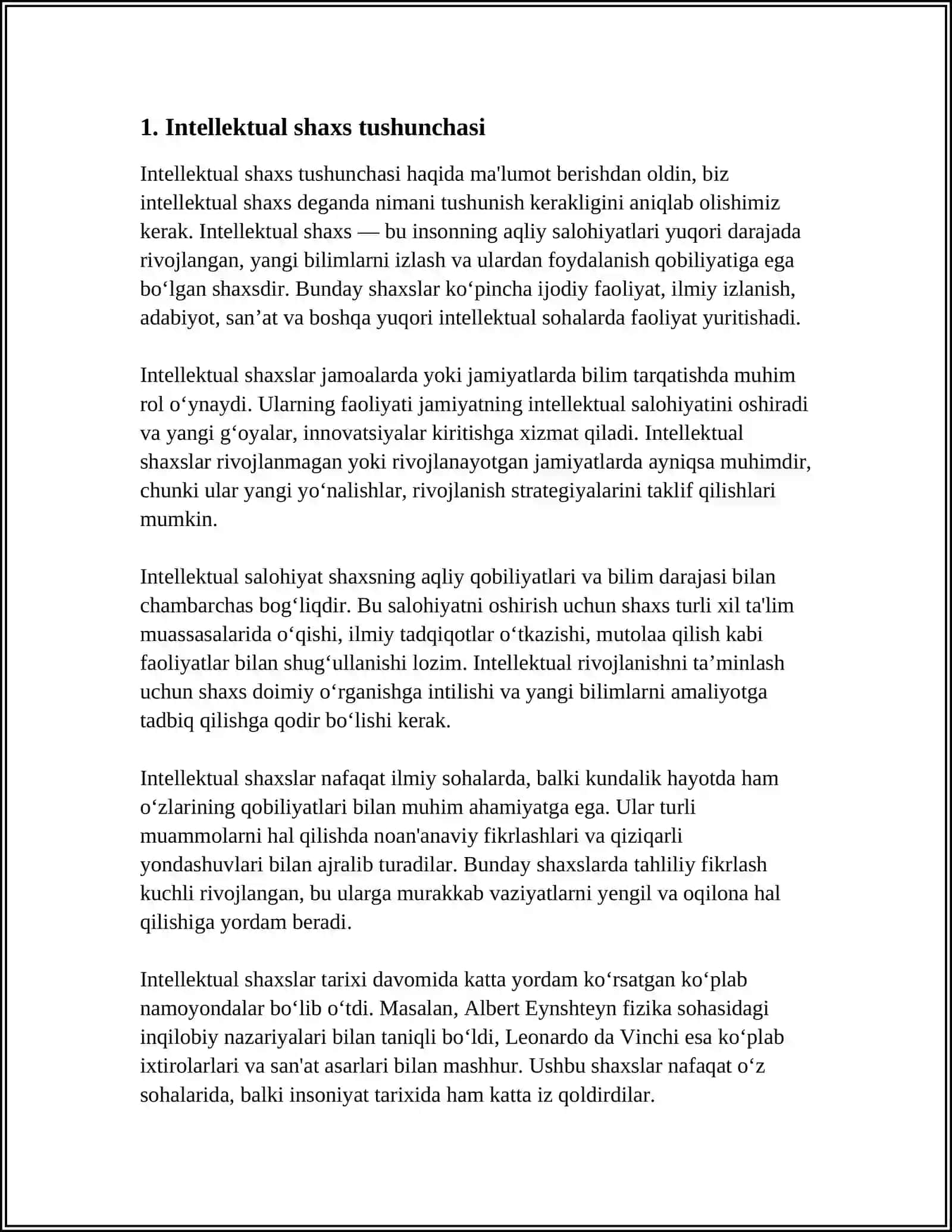 INTELLEKTUAL SHAXS,INTELLEKTUALLIK TUSHUNCHALARI 4