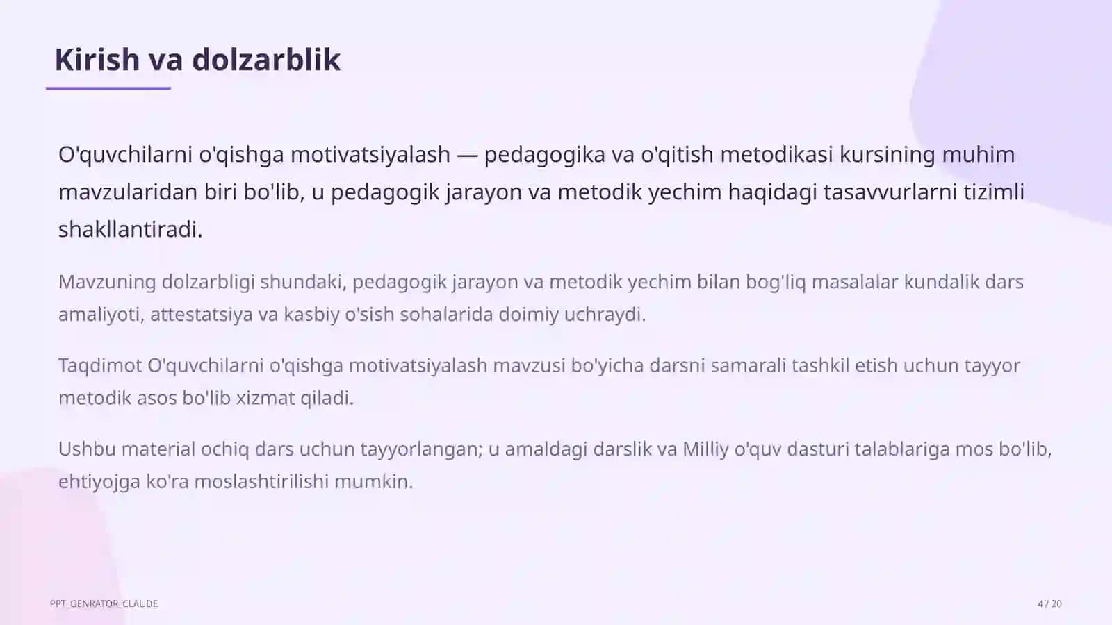 O'quvchilarni o'qishga motivatsiyalash 4