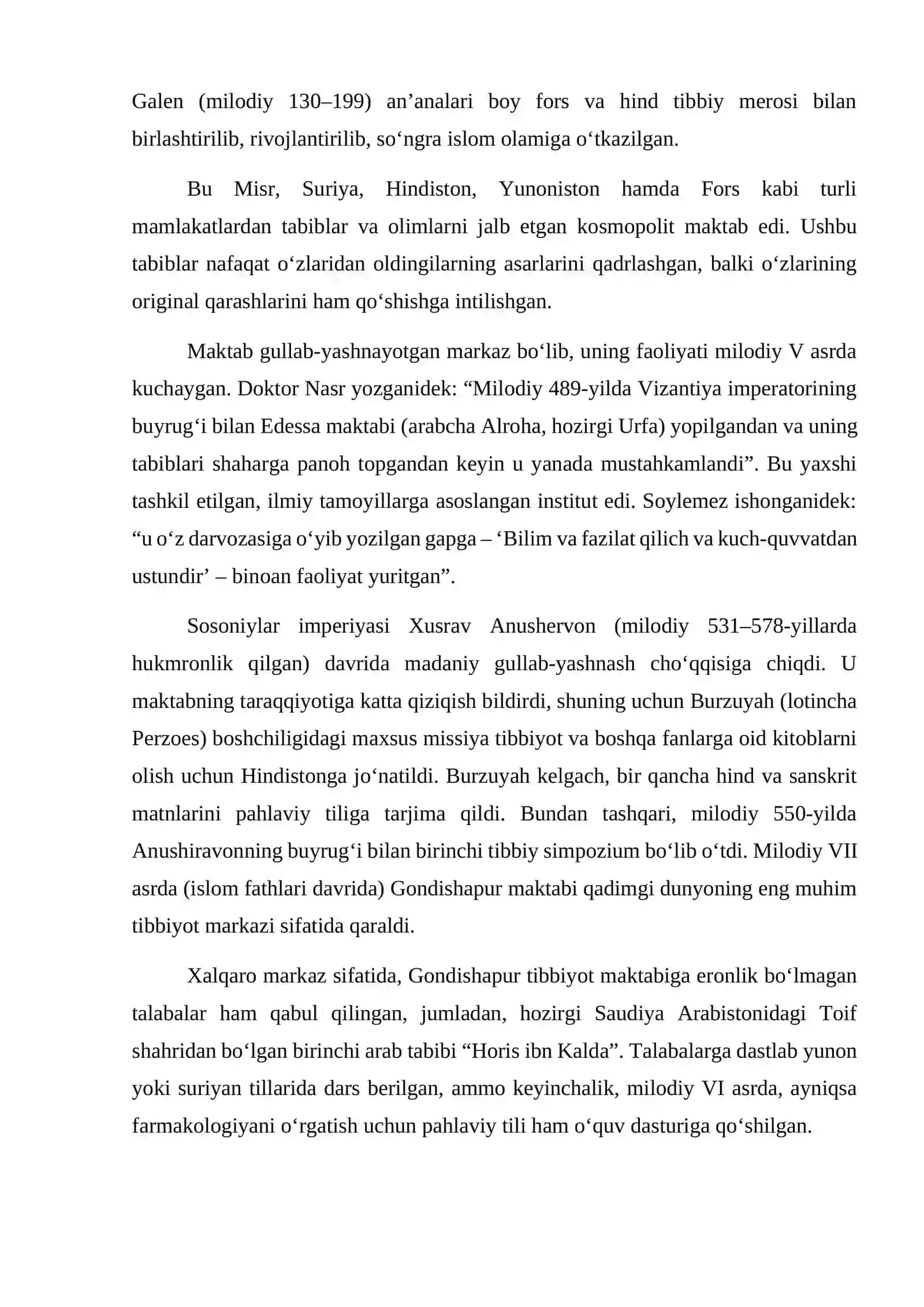 GONDISHAPUR TIBBIYOT MAKTABI va uning ahamiyati. 4