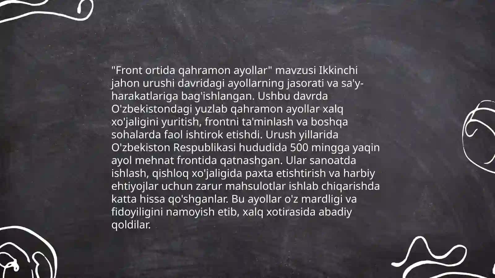 O'zbek xalqining front ortidagi matonati 4
