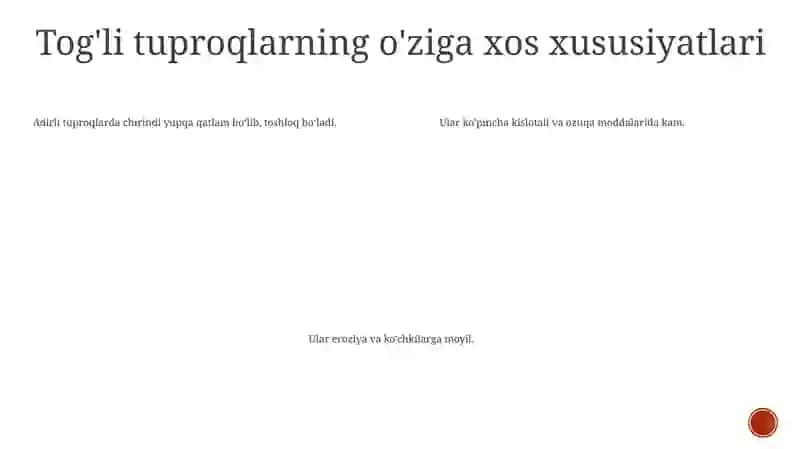 Ózbekistonda Togʻ Va Togʻ Oldi Mintaqqasi Tuproqlar Geografiyasi 4