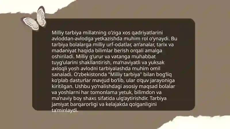 Mamlakatning tarbiyaviy tizimi uning mustaqillik milliy taraqqiyot yo'li. 4