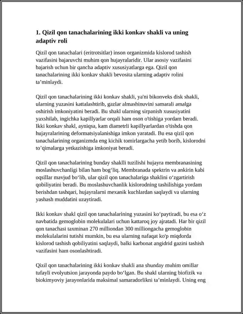 QIZIL QON TANACHALARINING ADABTIV XUSUSIYATLARI 4