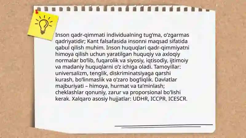 Inson falsafasi.Qadryatlar falsafasi 4