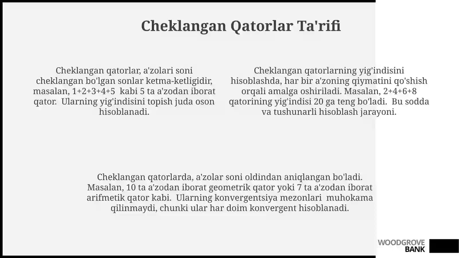 Arifmetik Qatorlar 4