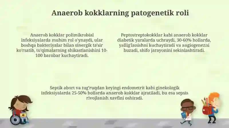 Anaerob kokklarning jarrohlik, ginekologiya va diabetdagi ahamiyati patogenezi laborator tashxis 4