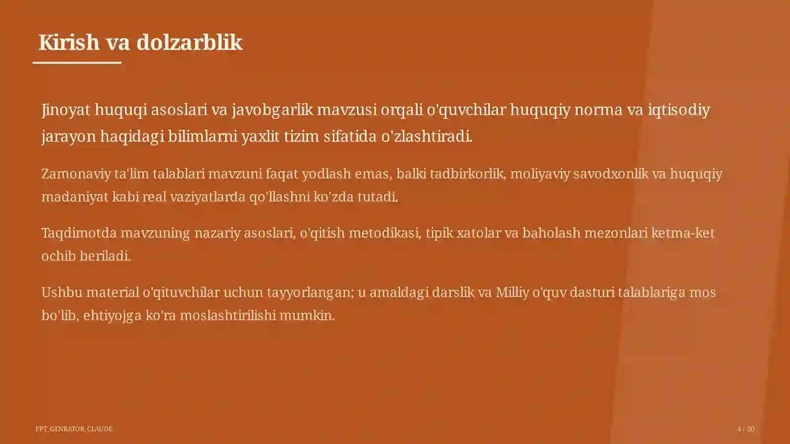 Jinoyat huquqi asoslari va javobgarlik (10-sinf) 4