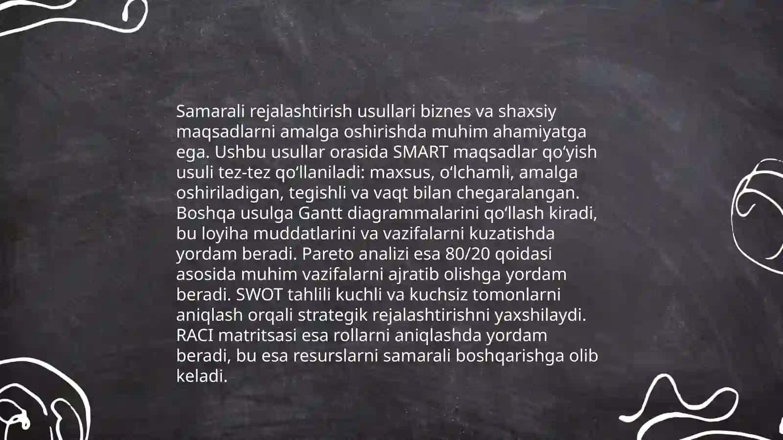 Vaqtni boshqarish texnikalari 4