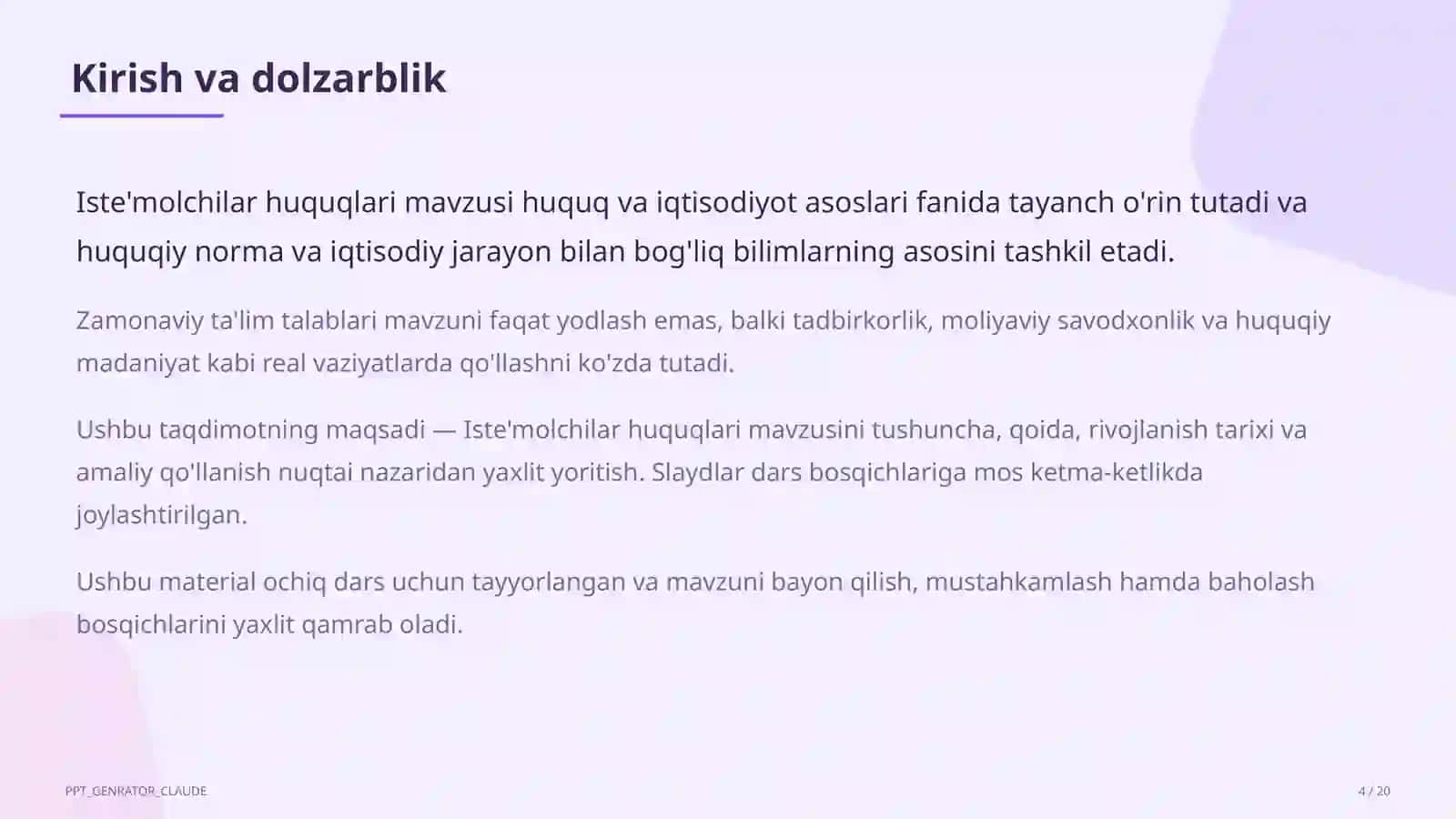 Iste'molchilar huquqlari (10-sinf) 4