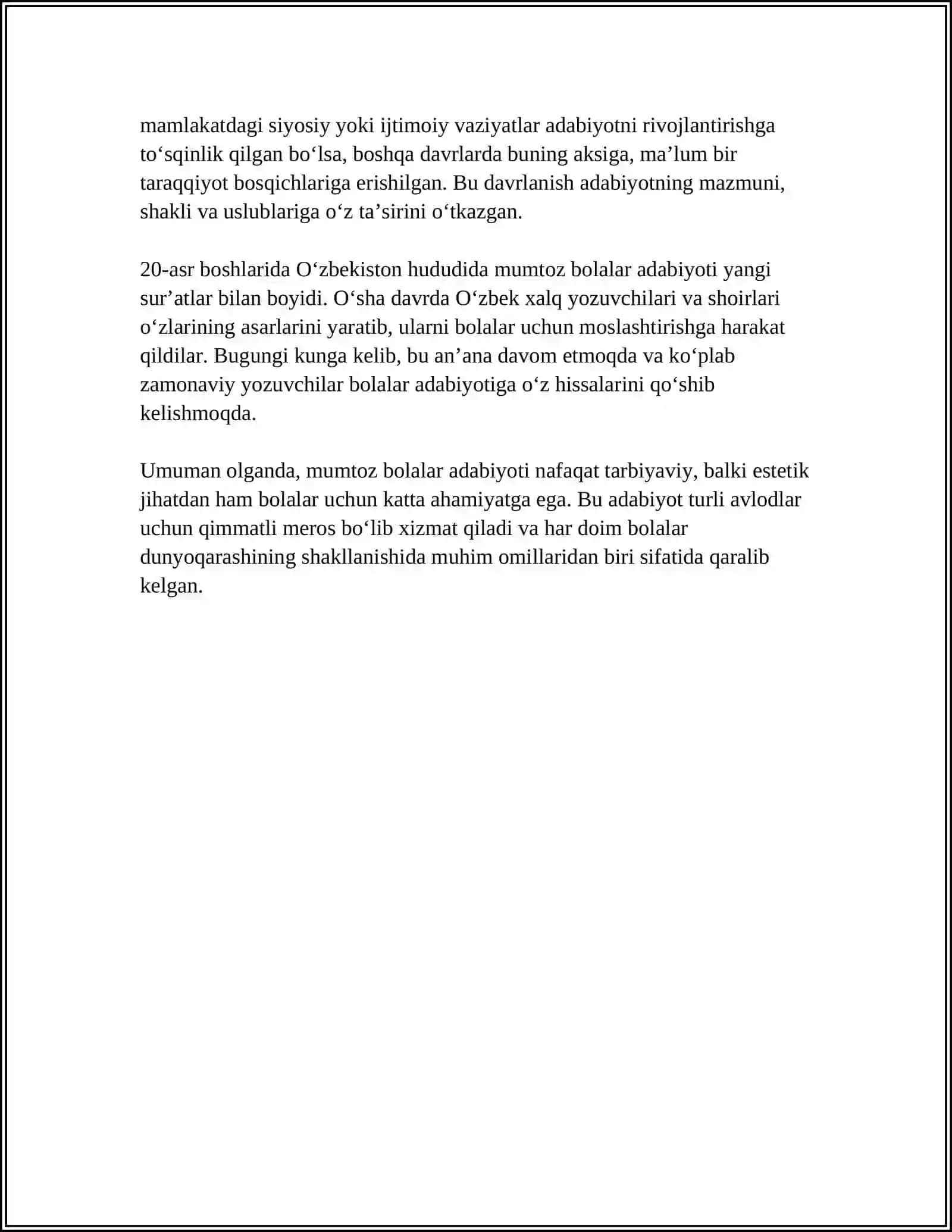 MUMTOZ BOLALAR KITOBXONLIGI VA UNING KO'RINISHLARI 4