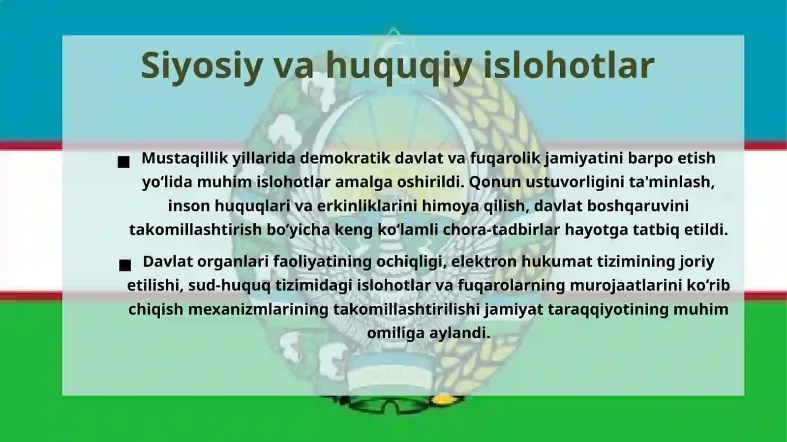 O'ZBEKISTON MUSTAQILLIGINING 35 YILLIGI 4
