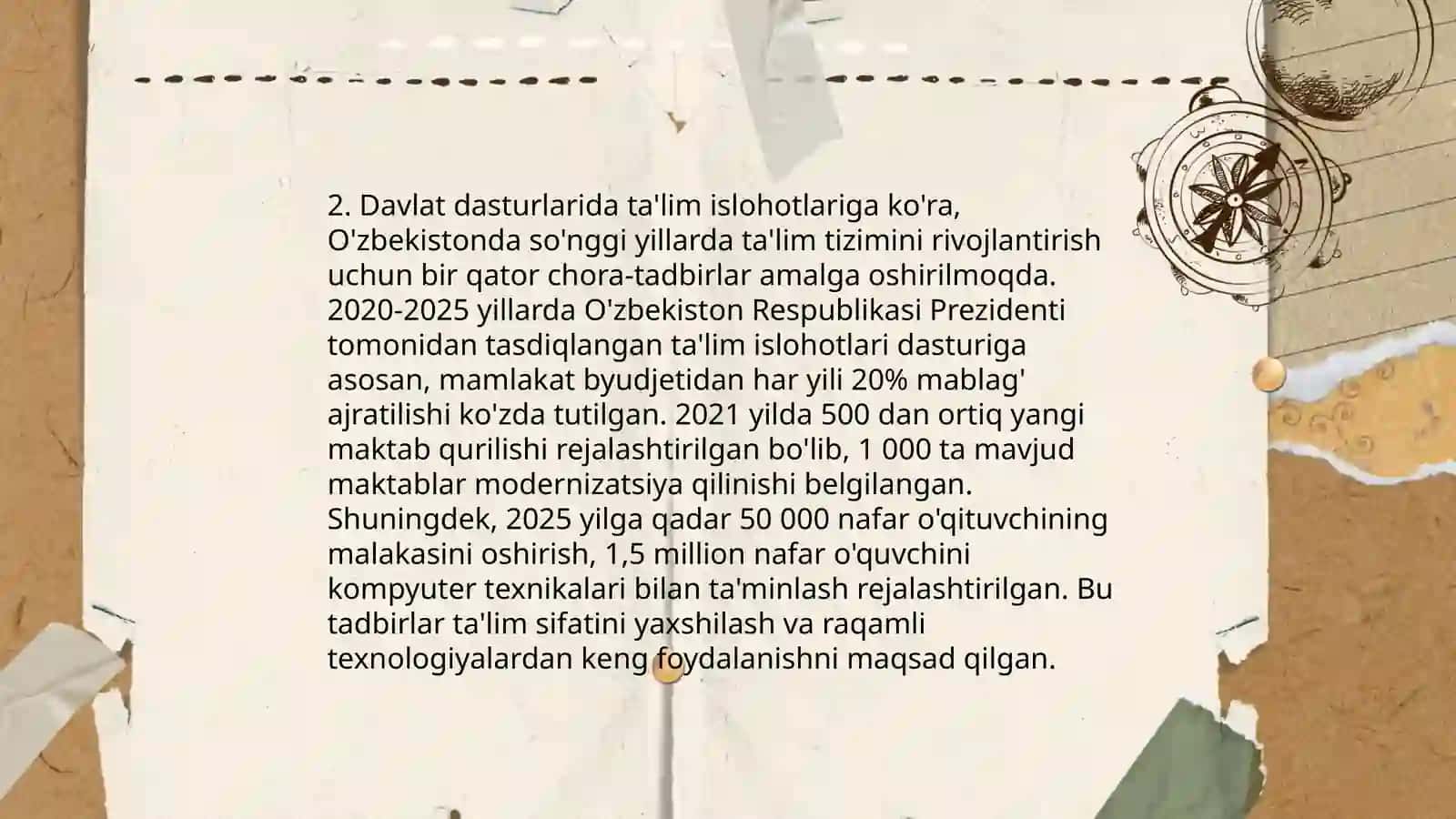 Taʼlim tizimidagi institutsional o'zgarishlar 4