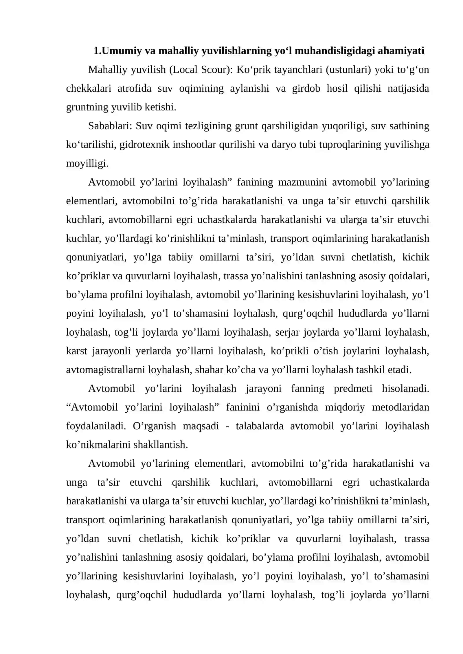 UMUMIY VA MAXALLIY YUVILISHLAR SABABLARI VA ULARNI CHUQURLIGINI HISOBLASH 4