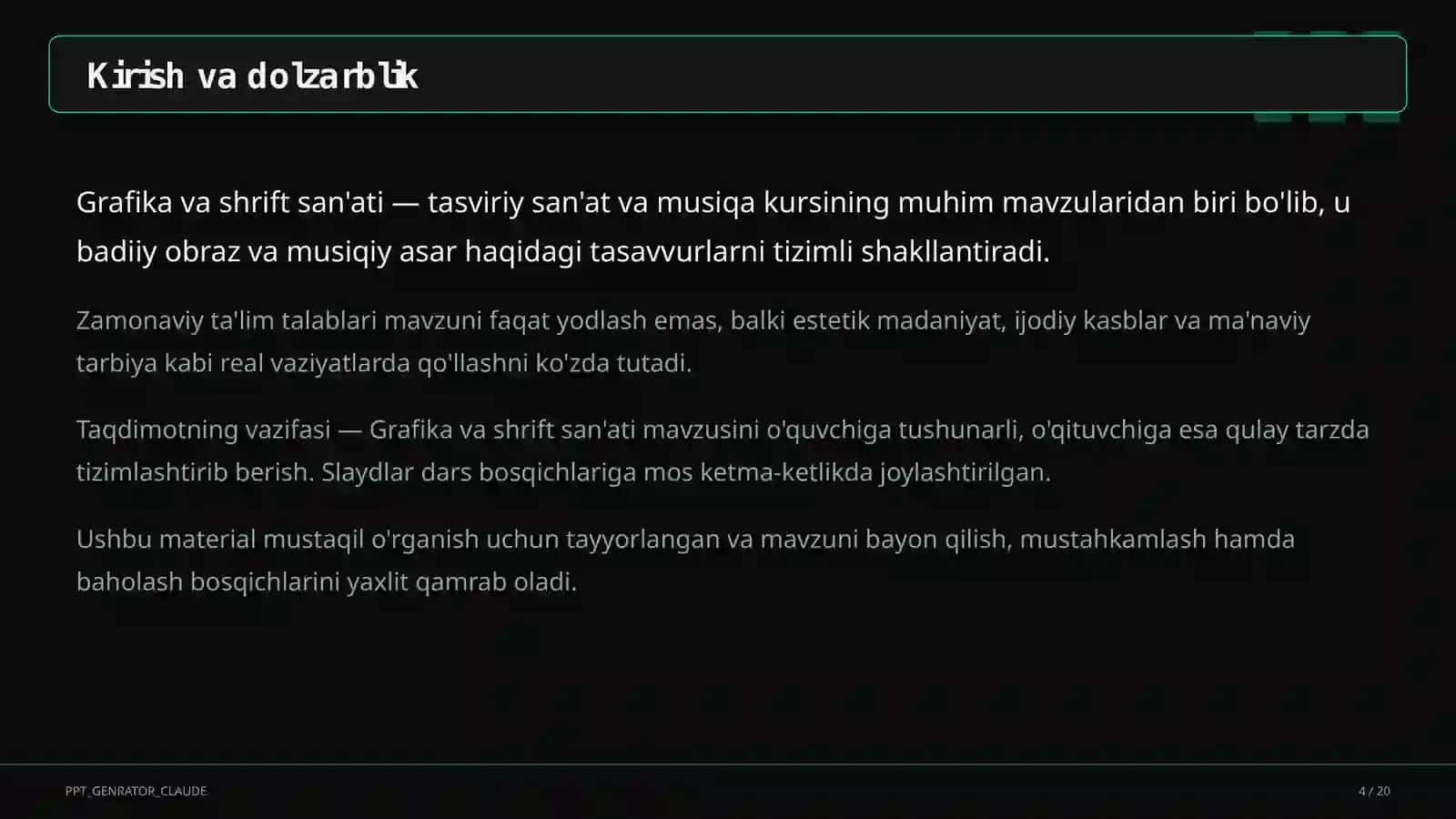 Grafika va shrift san'ati (6-sinf) 4
