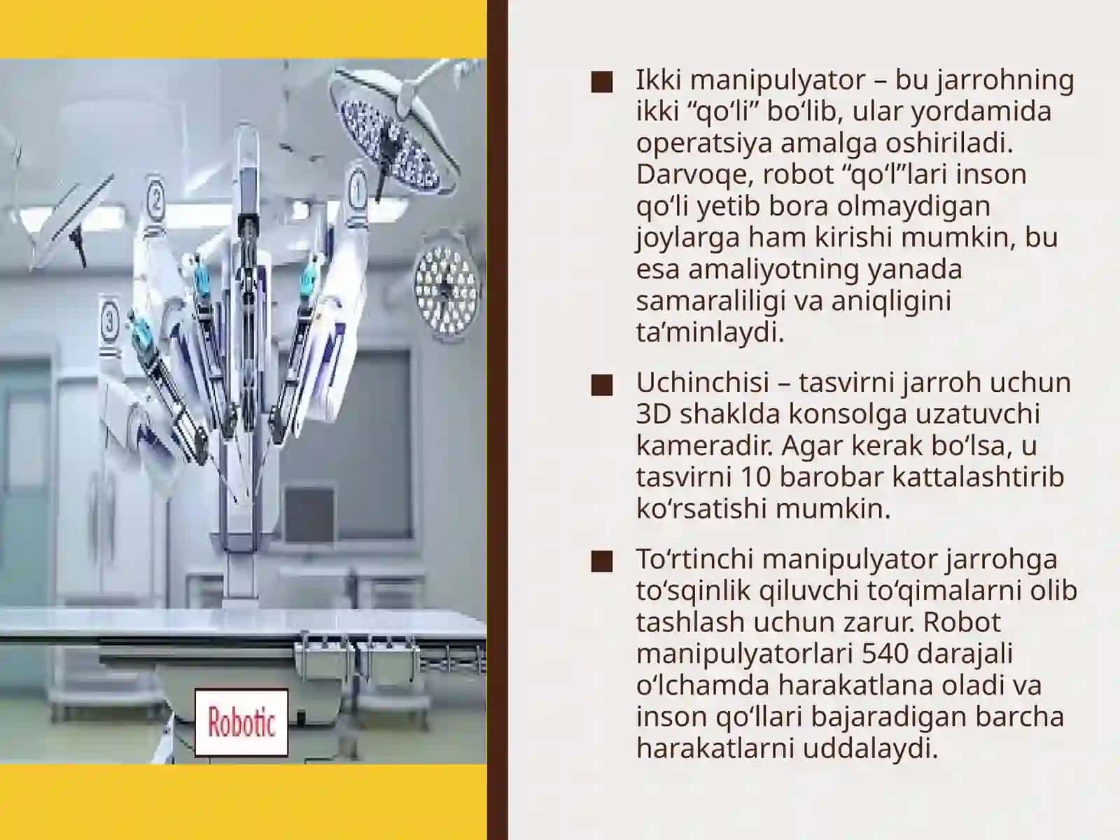 Robotlashtirilgan xirurgiya amaliyoti 4
