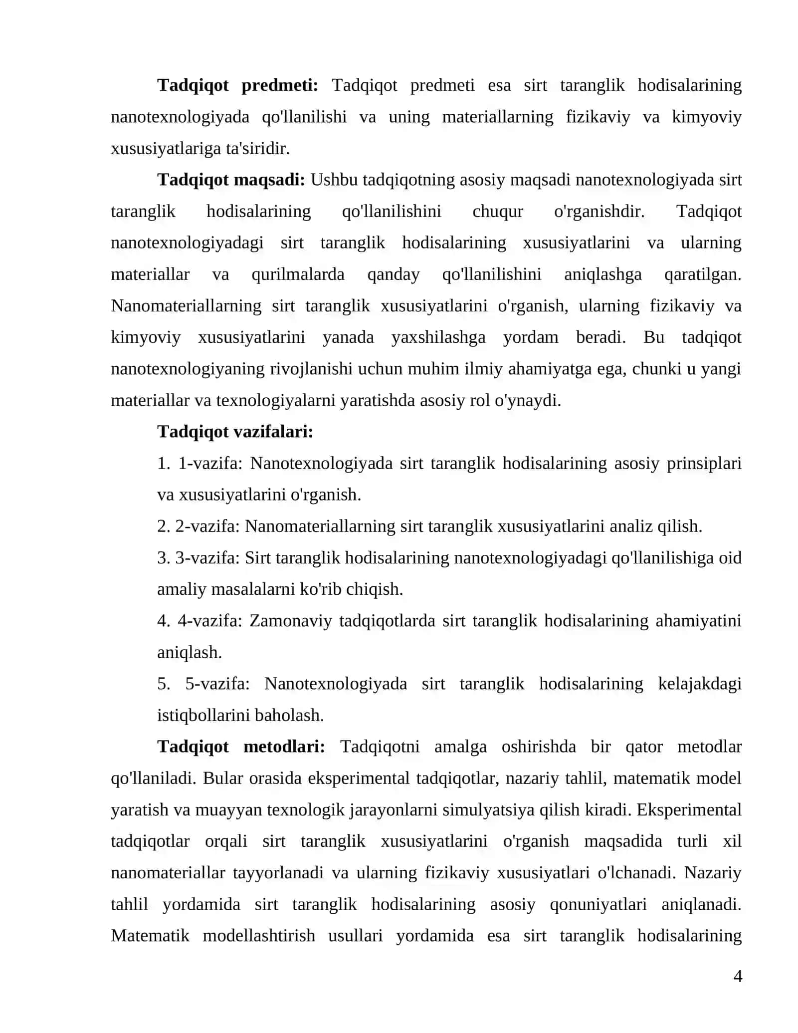 Nanotexnologiyada sirt taranglik hodisalarining qoʻllanilishi 4