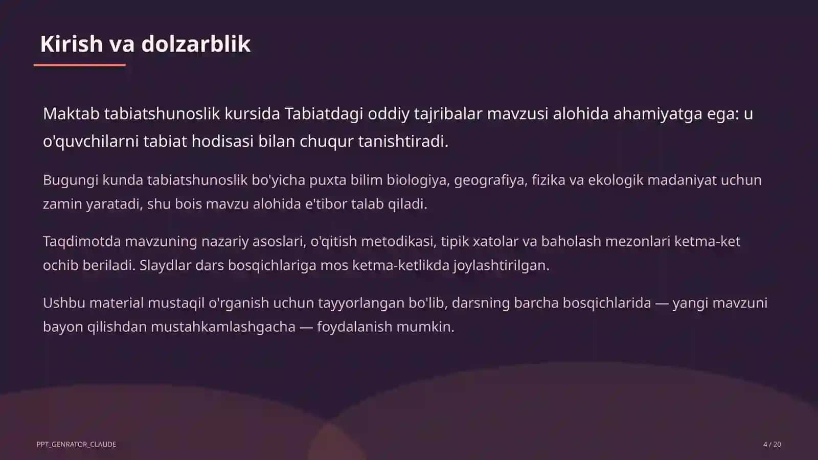 Tabiatdagi oddiy tajribalar (4-sinf) 4