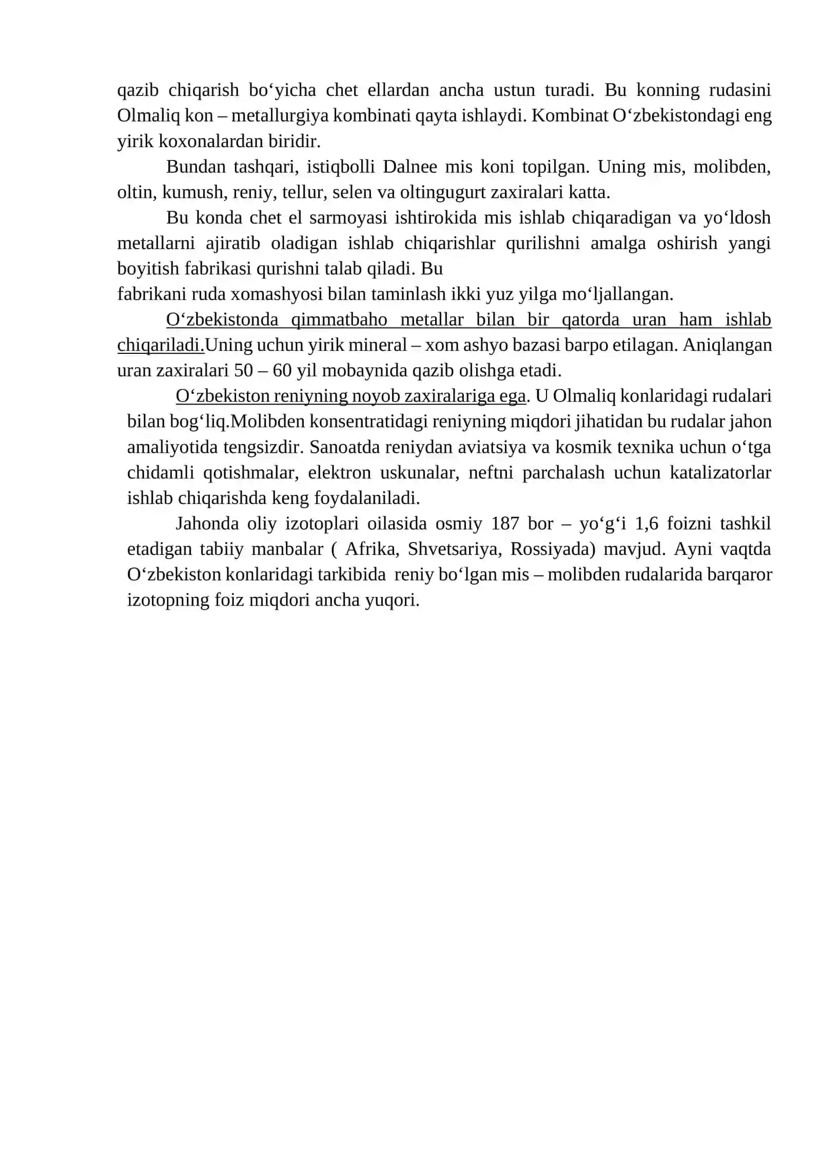 Qo’rg’oshin-rux rudasini boyitishning kollektiv-selektiv sxemasini hisoblash 4