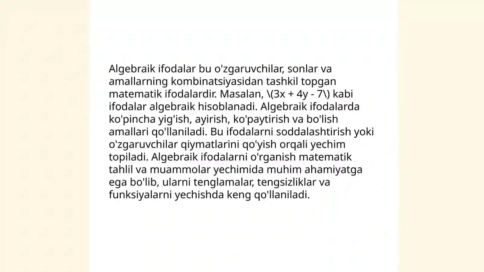 TIMSS xalqaro baholash dasturida matematik mulohaza yuritish va muammoni hal qilishga doir topshiriqlar 4