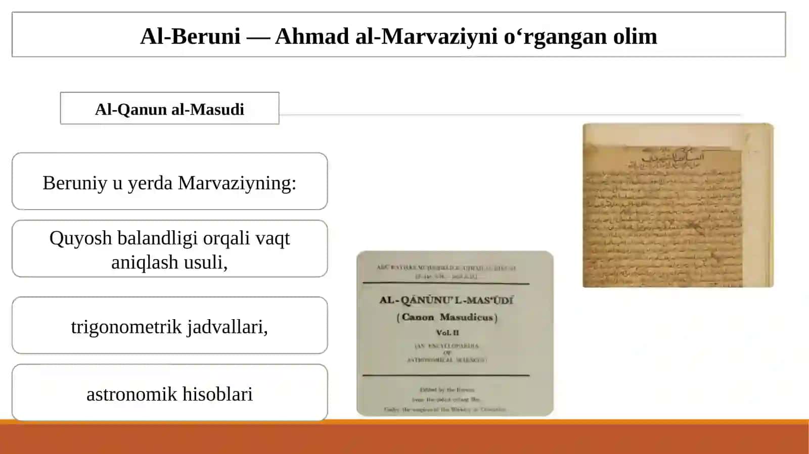 Ahmad al-Marvaziyilmiy merosiman bava adabiyotlar sharhi 4