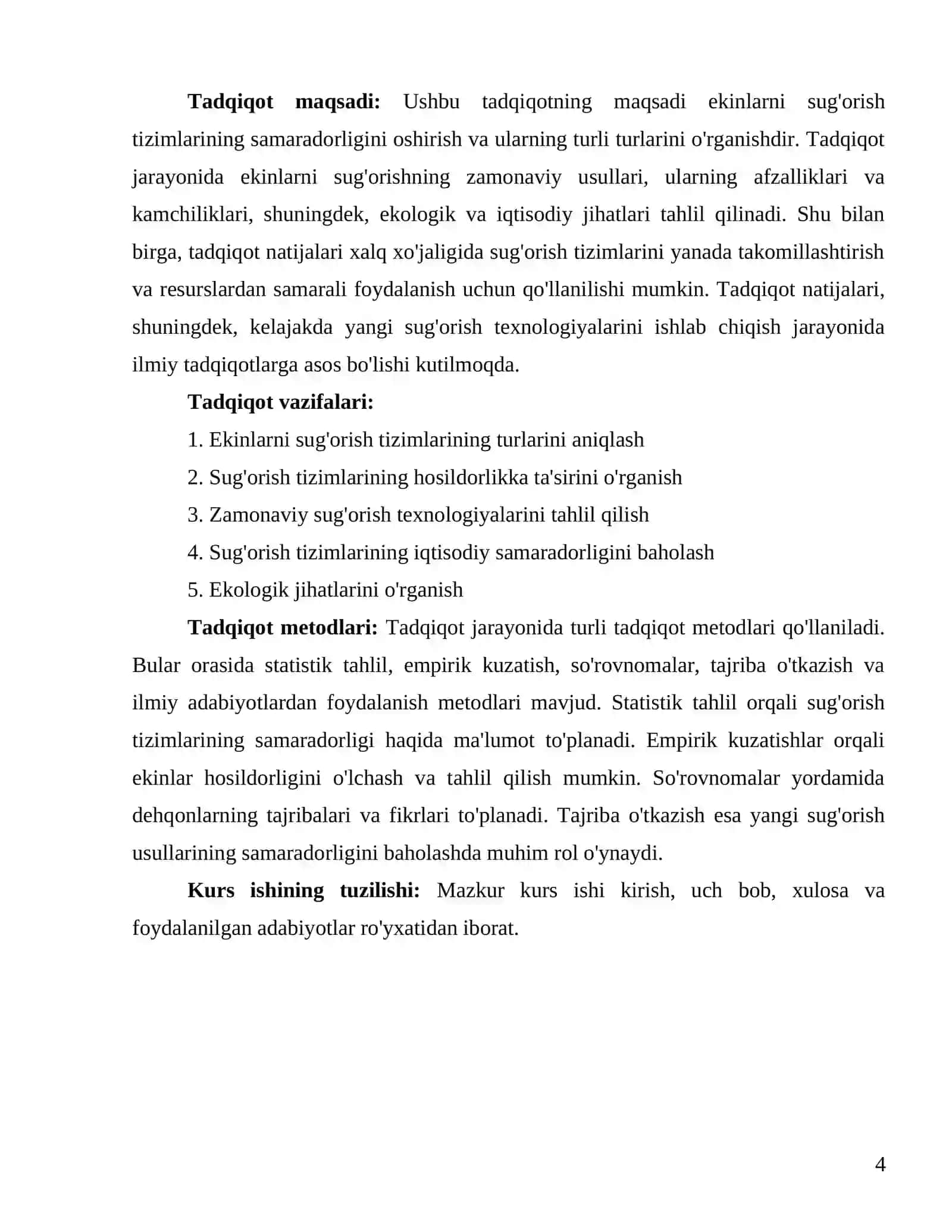 Ekinlarni yer yuzasidan sugorish tizimi va uning turlari 4