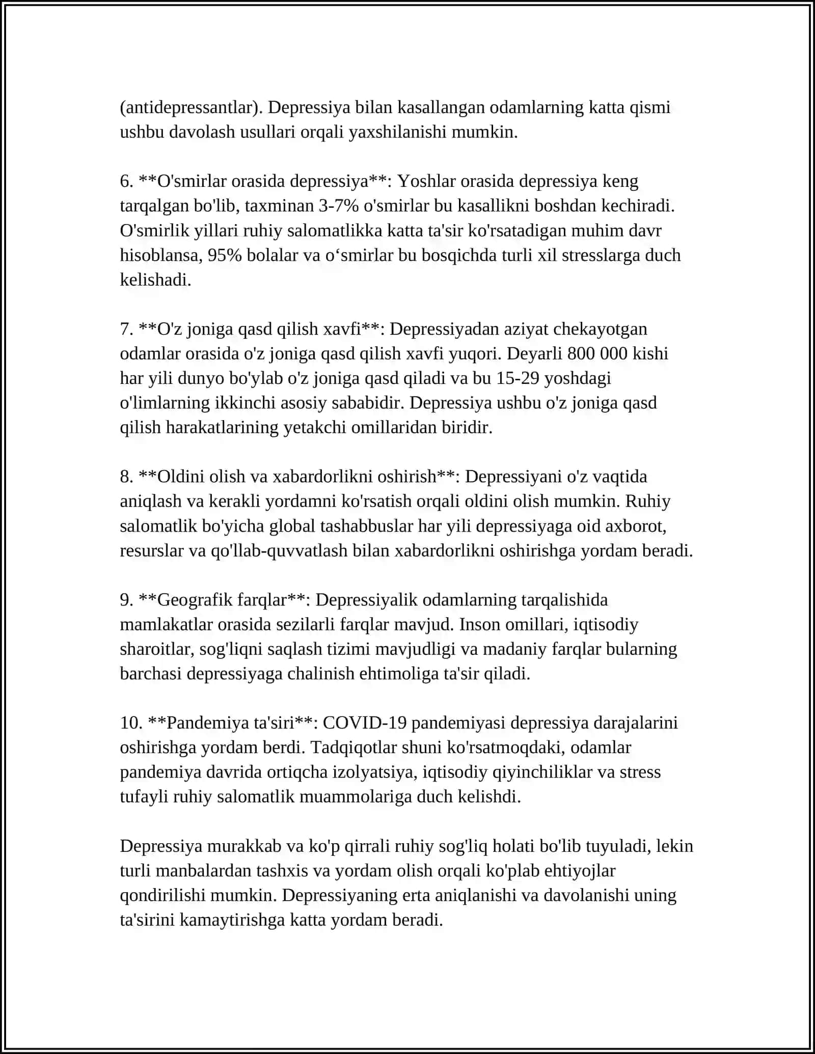 Depressiya haqida 4