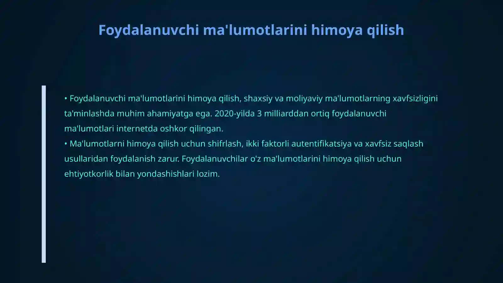 Internetda foydalanuvchi xavfsizligi asoslari 4