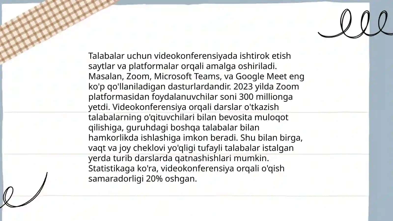 Videokonferensiya yordamida masofaviy ta'lim 4