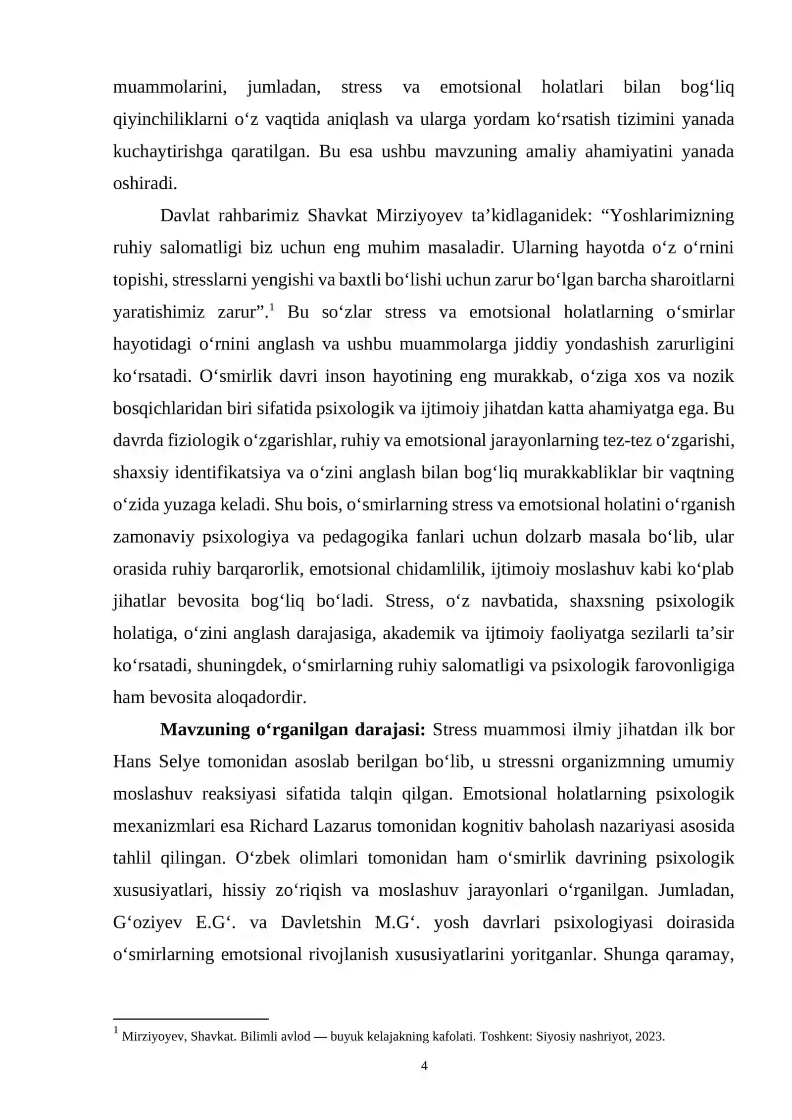O’SMIRLARDA STRESS VA EMOTSIONAL HOLATNING PSIXOLOGIK TAHLILI 4