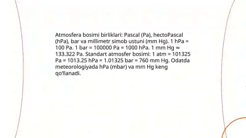 Atmosfera bosimi 4