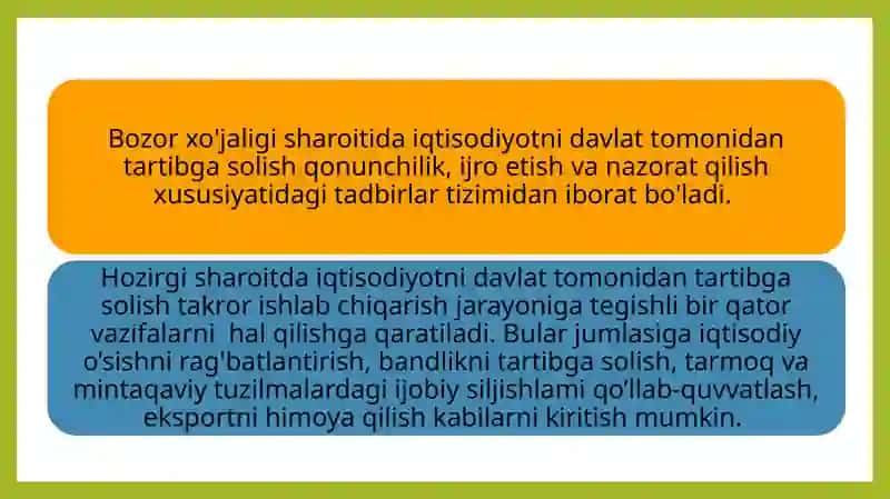 Davlatning iqtisodiy so'zining asosiy maqsadi 4