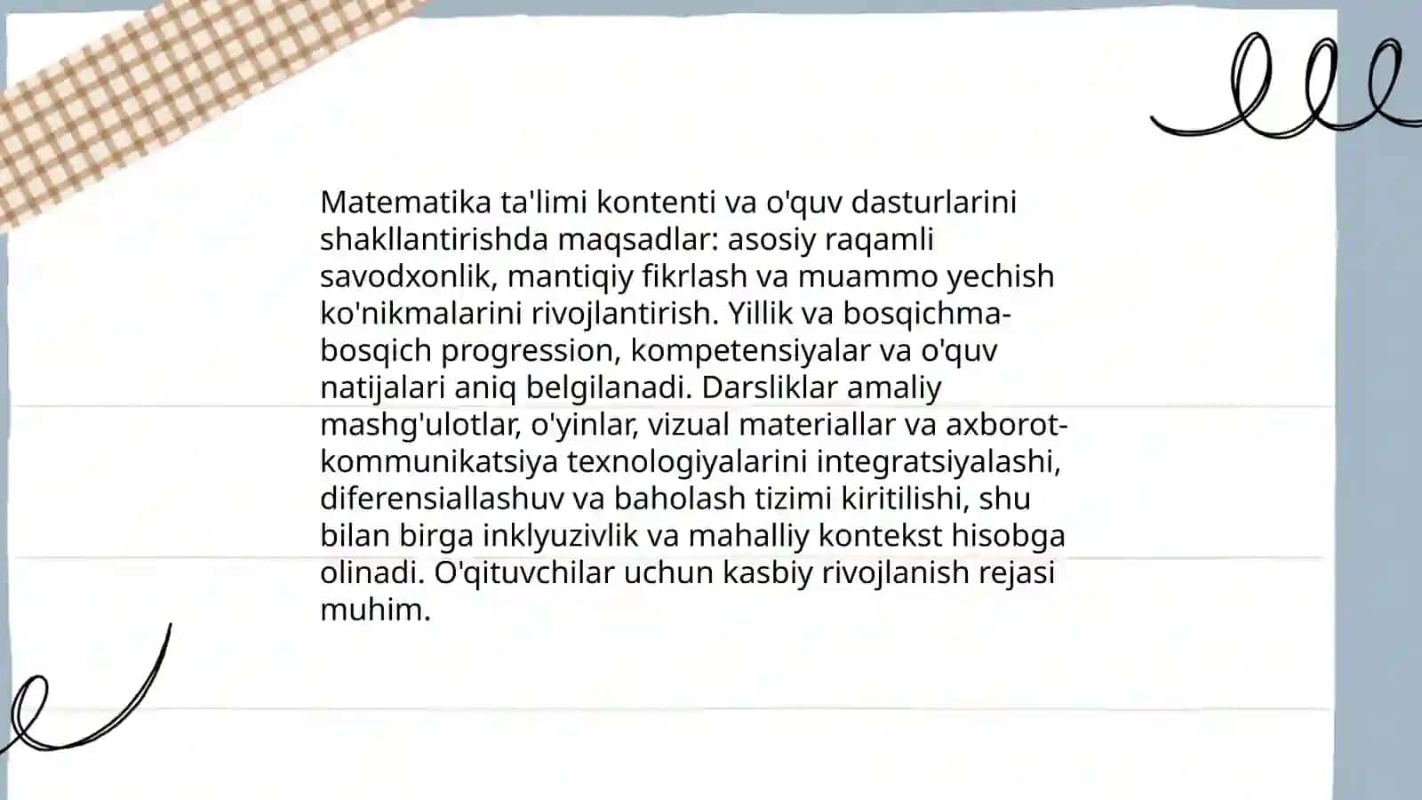 Matematika o'qitishning umumiy masalalari 4