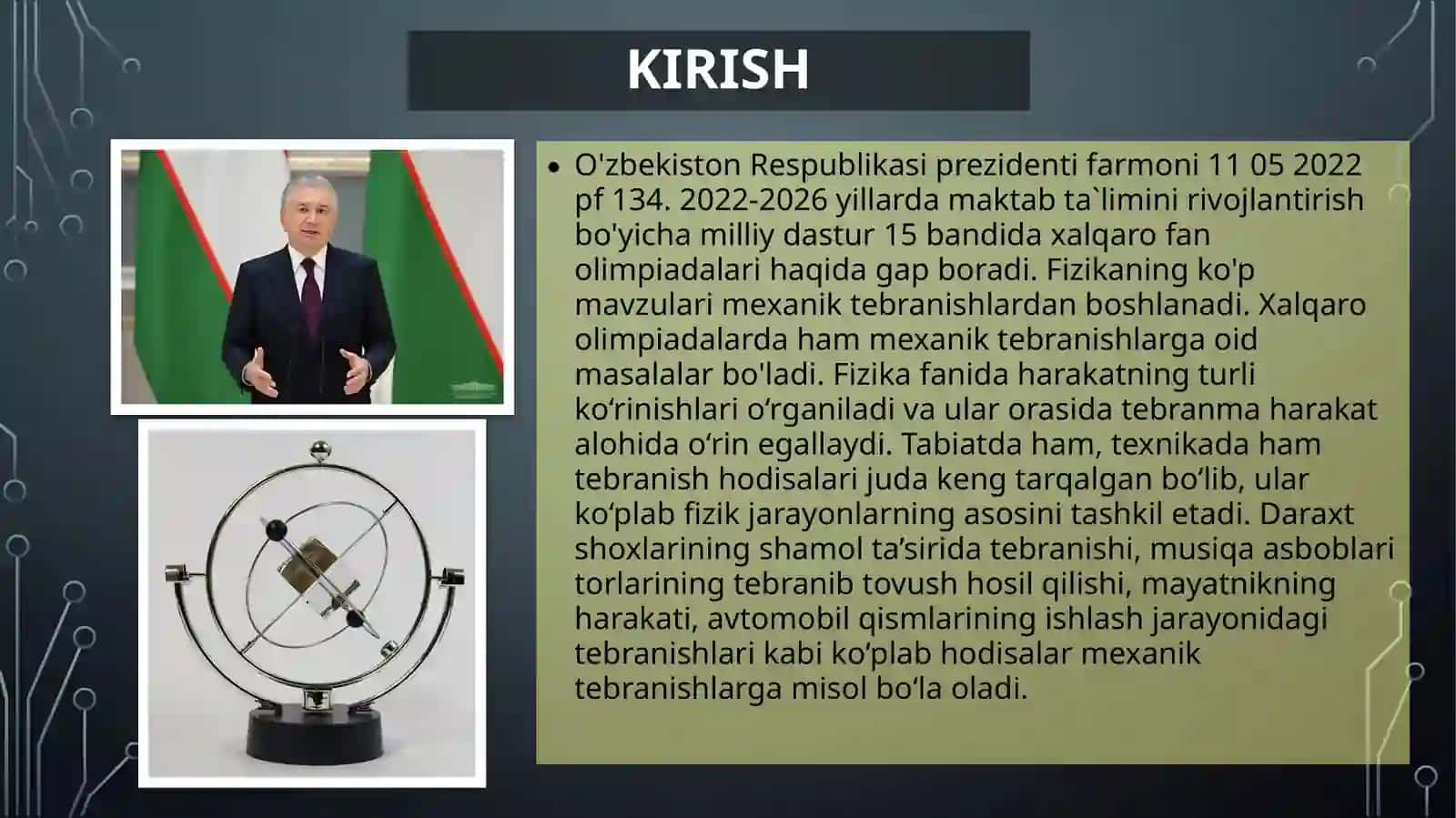 Mexanik tebranishlar mavzusida MIKRODARS ISHI 4