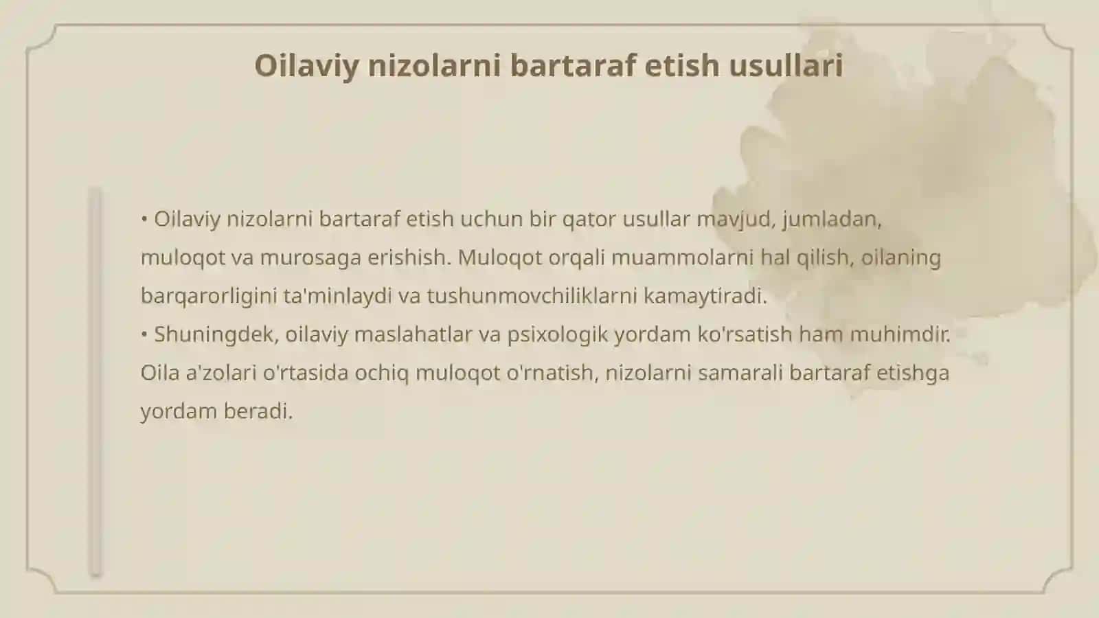 Oilaviy nizolarni bartaraf etish 4
