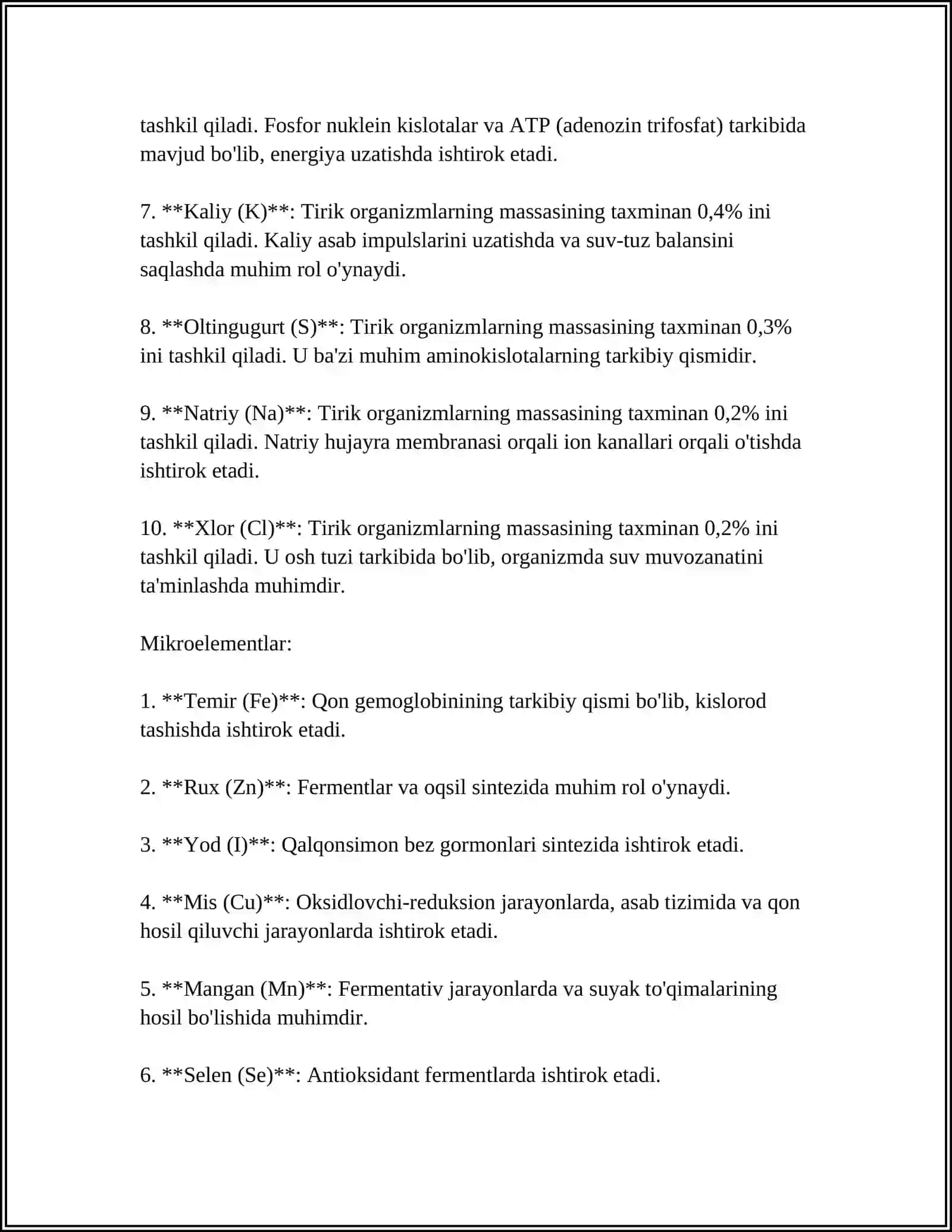 Kimyo va Atrof Muhit Biogen Elementlar 4