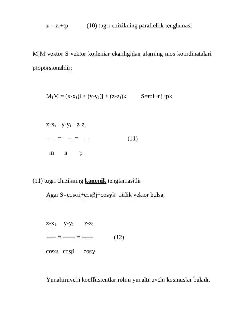 Analitik geometriya elementlari 4