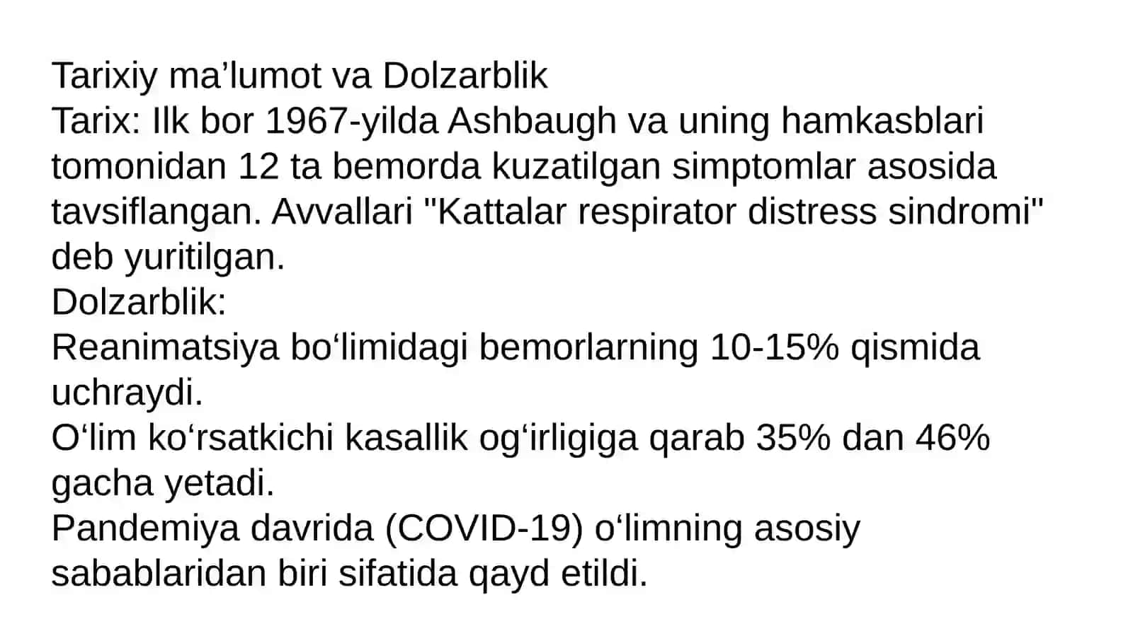 O‘tkir respirator distress sindrom 4