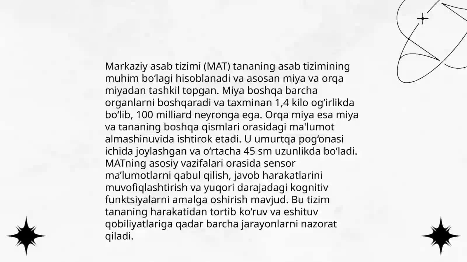 Asab tizimi va uning funktsiyalari 4