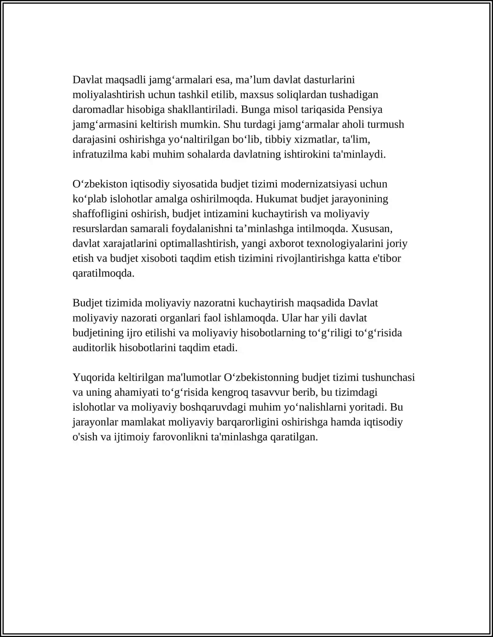 BUDJET TIZIMI VA BUDJET TUZILMASI 4