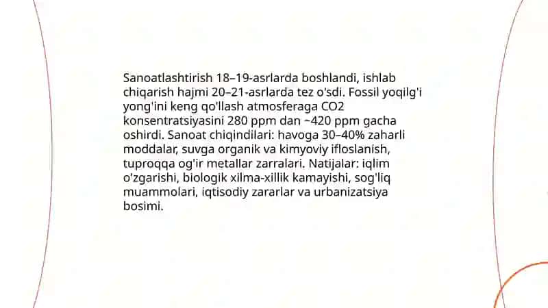 Respublikamiz va Dunyodagi Global ekologik muammolarning kelib chiqishi va oqibatlari haqida taqdimot 4