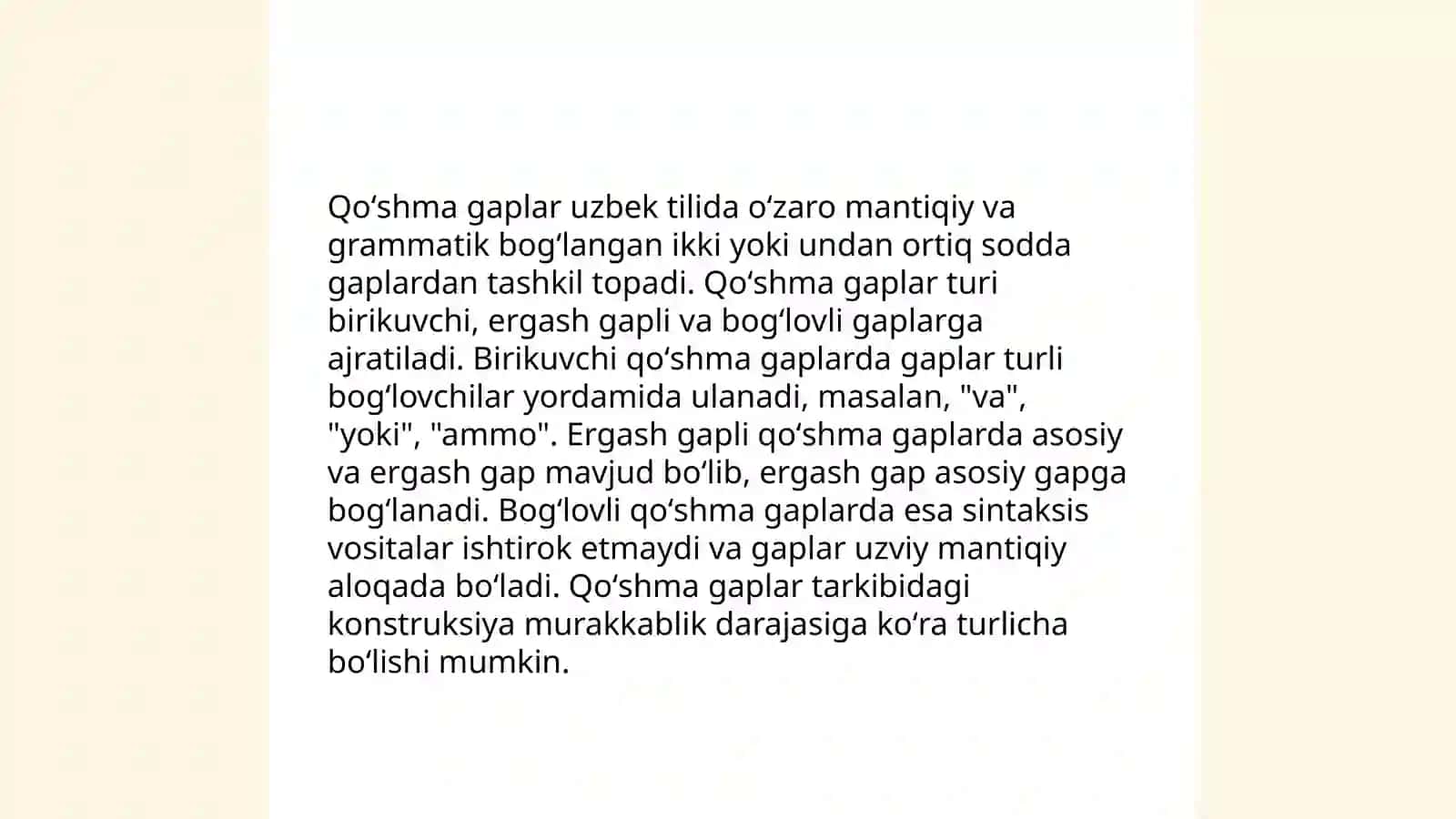 Qoʻshma gaplar 4