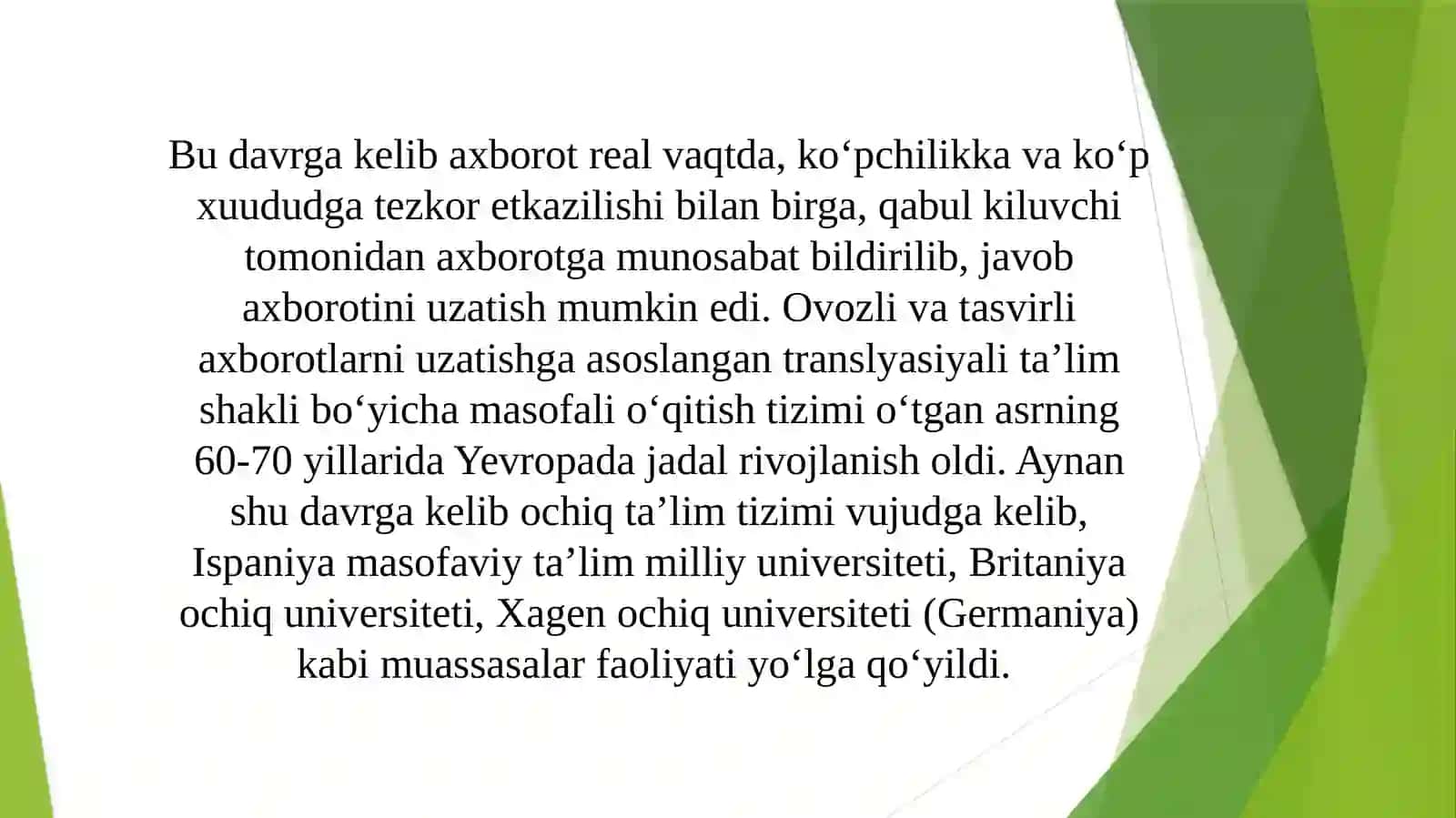 Masofaviy ta’lim va uning ahamiyati 4