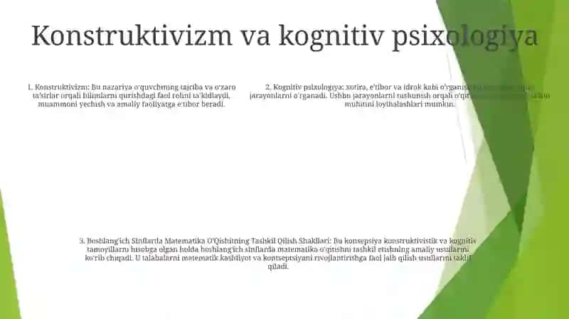 Boshlang'Ich Sinflarda Matematika O'Qishitning Tashkil Qilish Shakllari 4